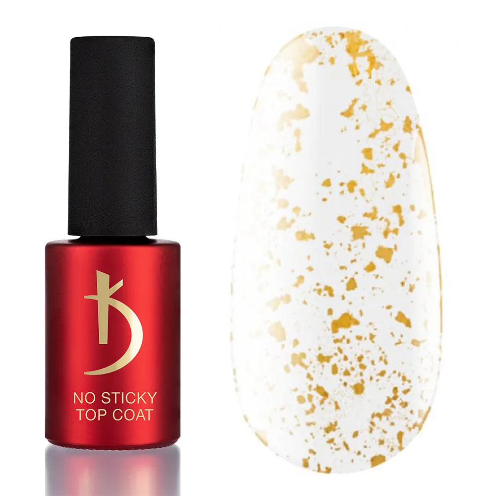 Kodi Professional ART No Wipe Top Coat No. 03 bottle and decorative glossy finish swatch 