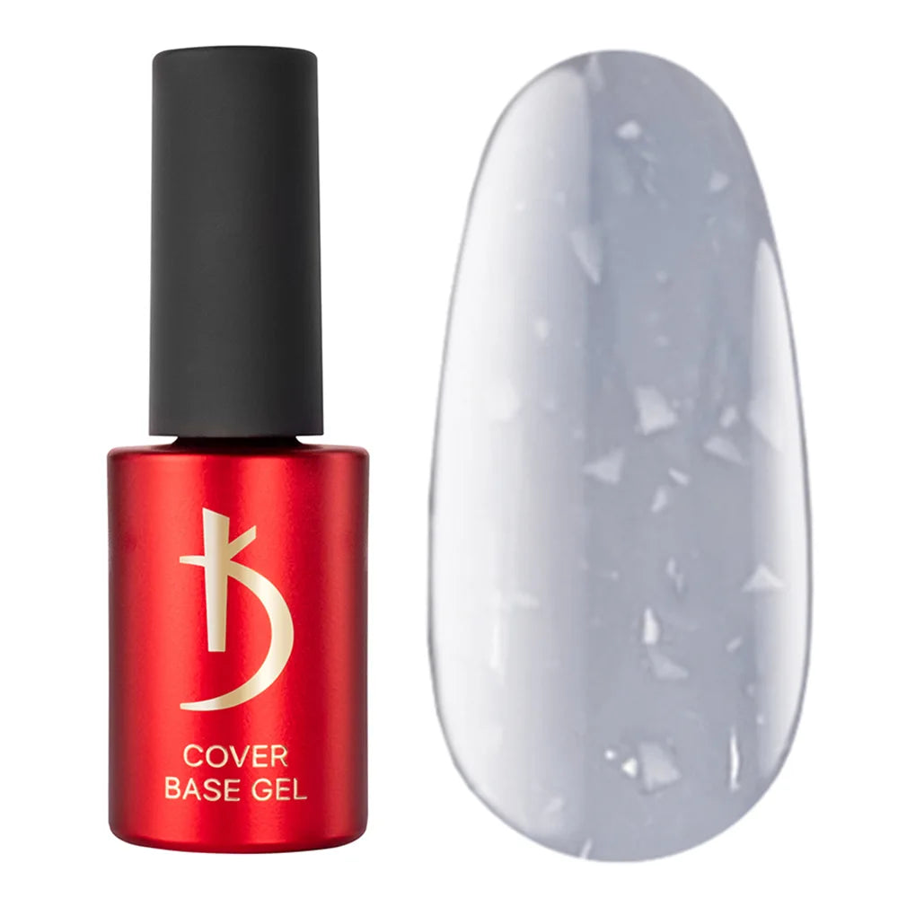 Kodi Professional Cover Base Gel Flake No. 05 bottle and glitter color swatch