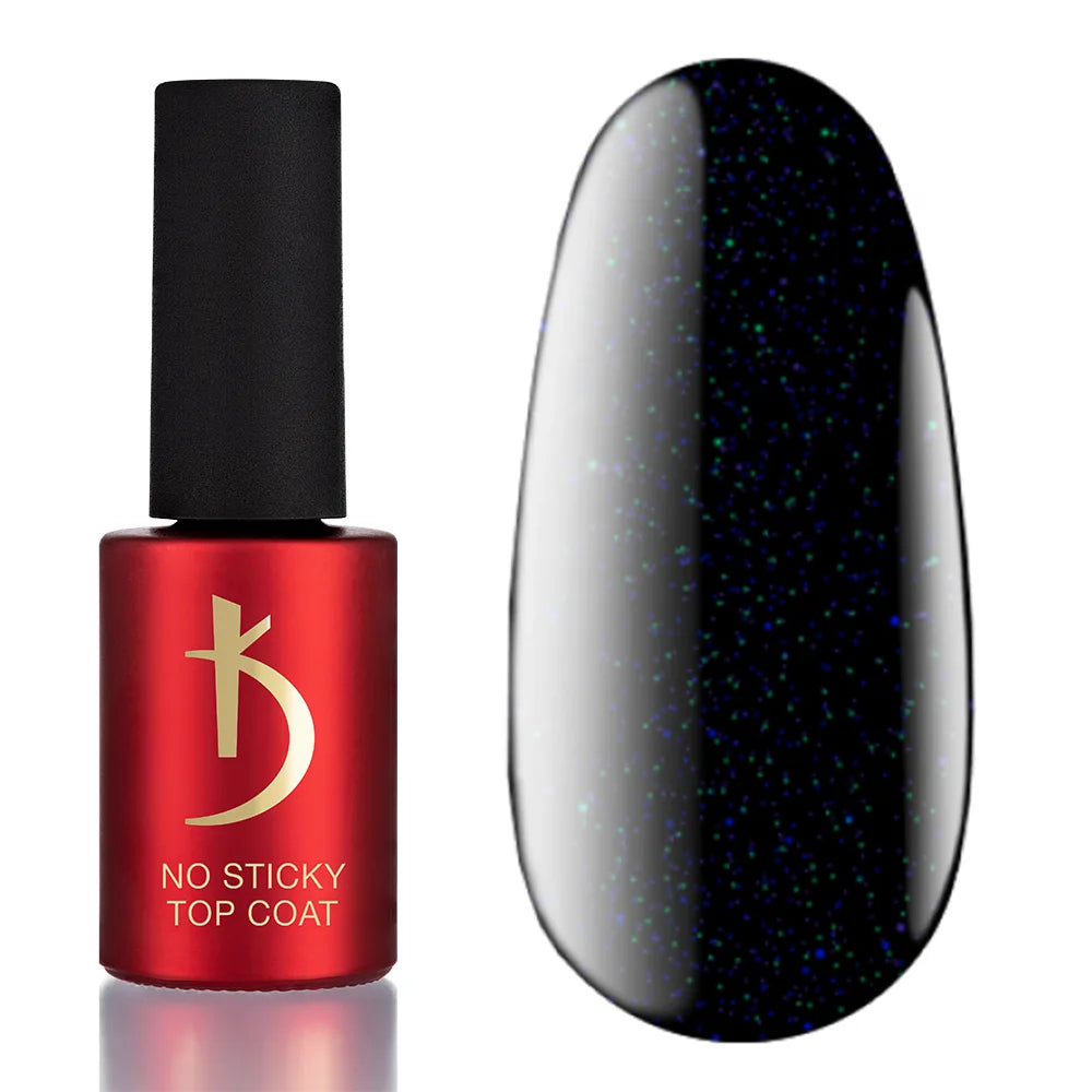 Kodi Professional ART No Wipe Top Coat No. 09 bottle and decorative glossy finish swatch