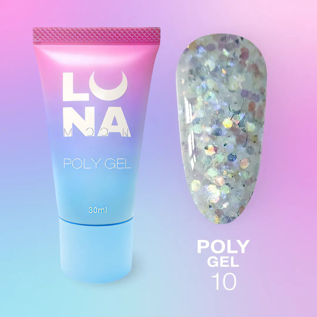 LUNA Poly Gel 30ml tube and color swatch