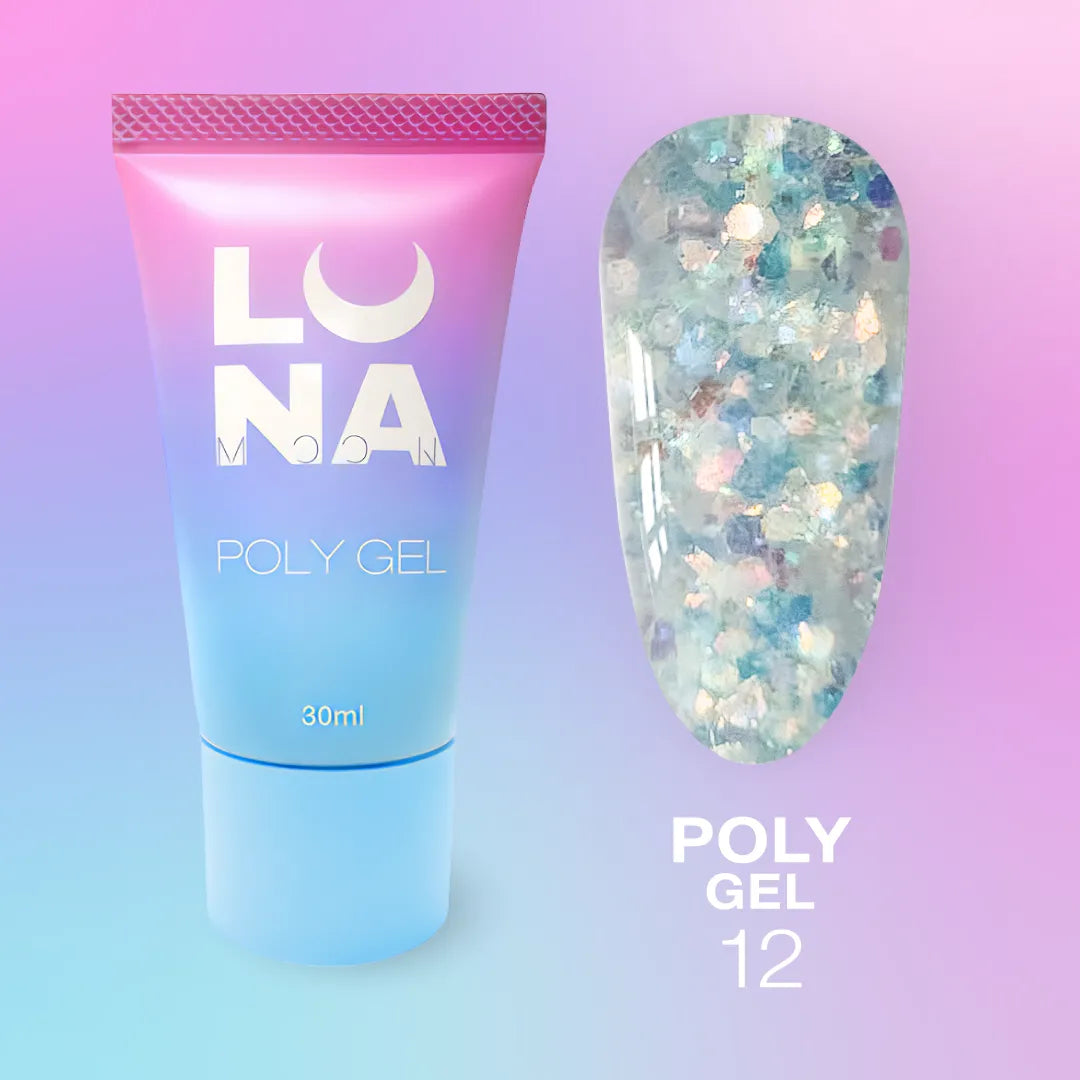 LUNA Poly Gel 30ml tube and color swatch