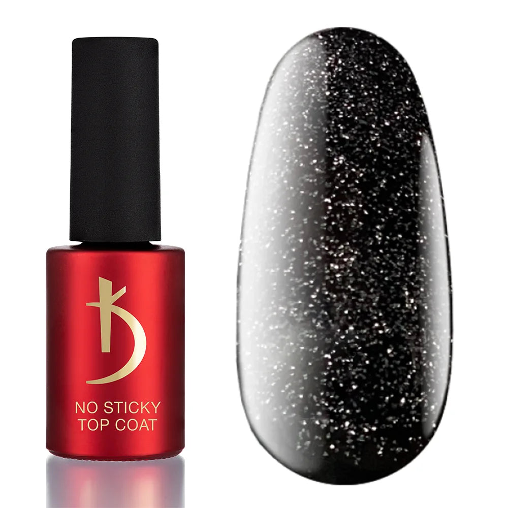 Kodi Professional ART No Wipe Top Coat No. 13 bottle and decorative glossy finish swatch