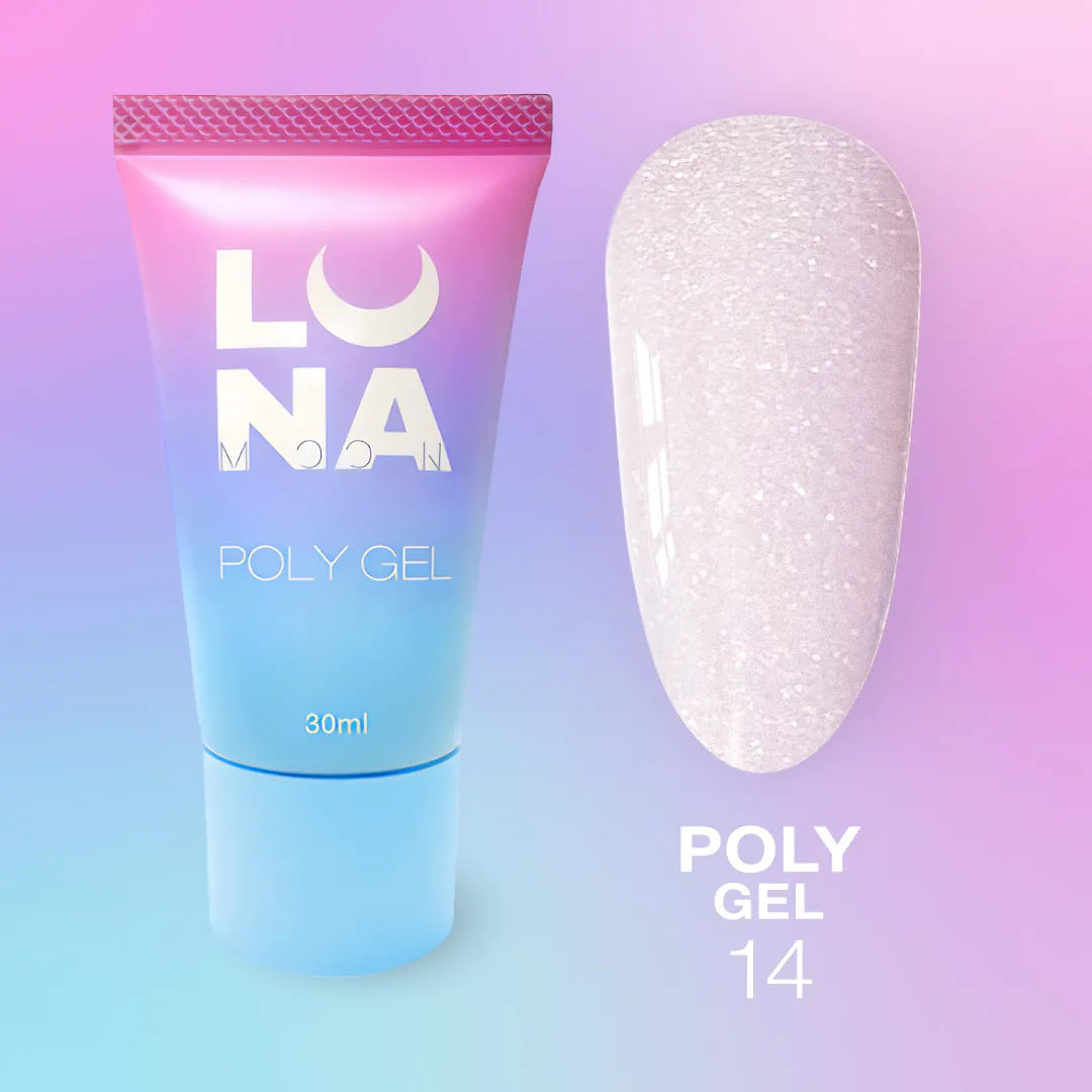 LUNA Poly Gel 30ml tube and color swatch