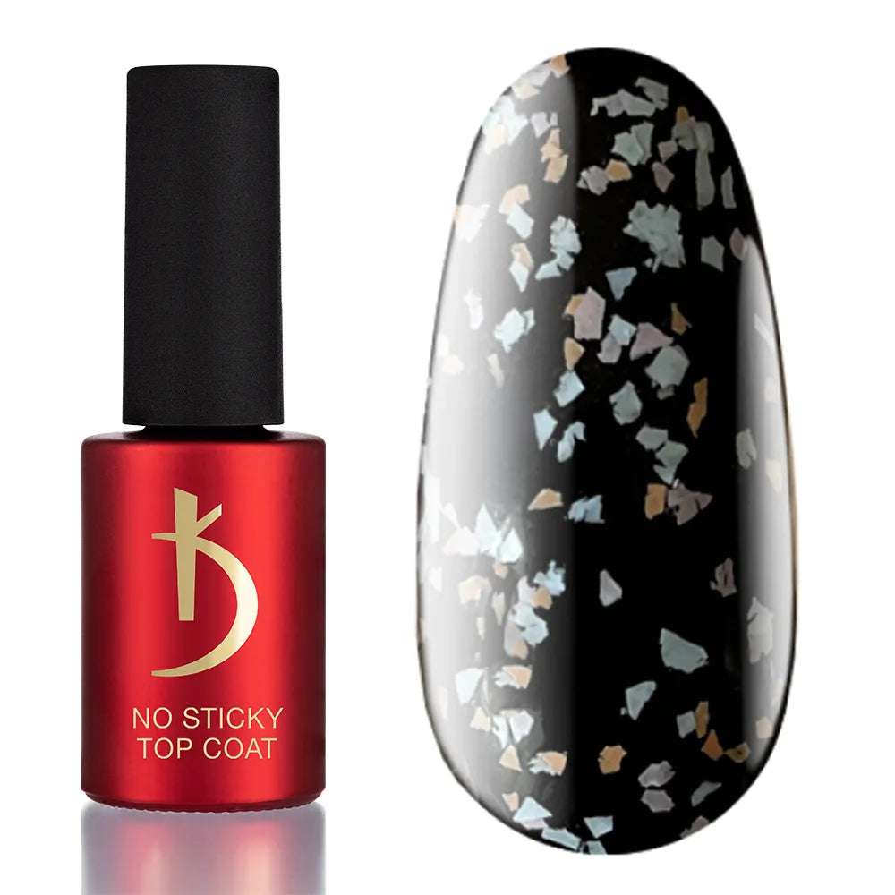 Kodi Professional ART No Wipe Top Coat No. 15 bottle and decorative glossy finish swatch