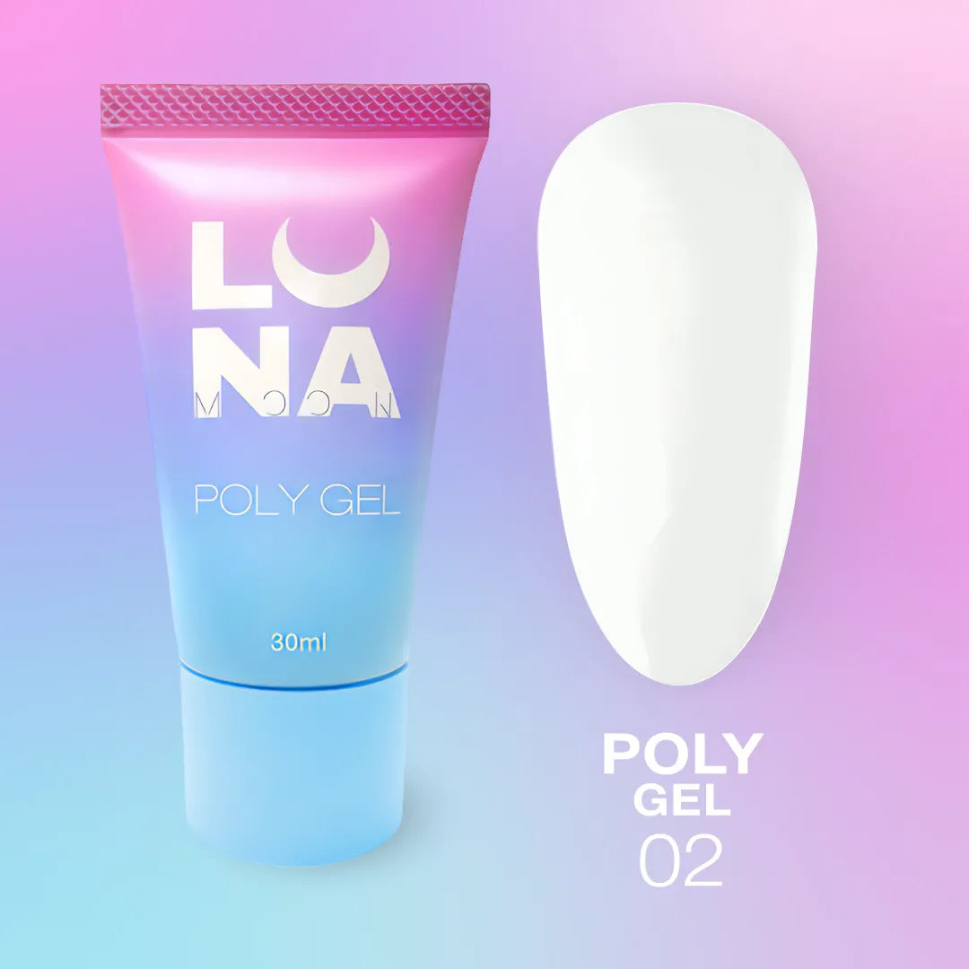 LUNA Poly Gel 30ml tube and color swatch