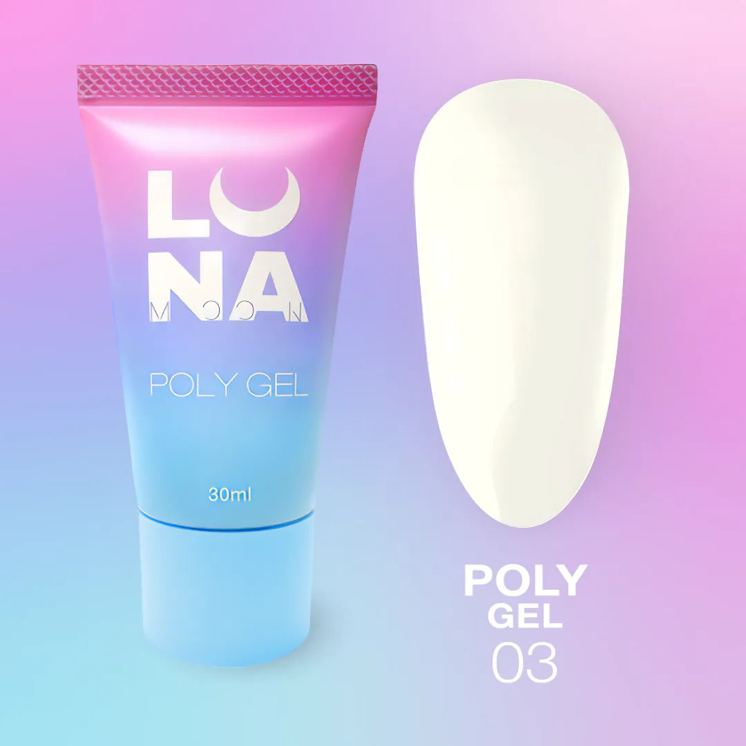 LUNA Poly Gel 30ml tube and color swatch
