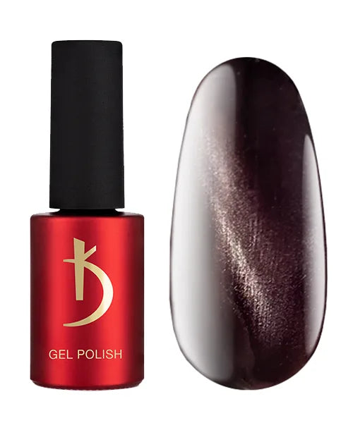 Kodi Professional Cat Shine CS 28 Cat Eye Gel Polish bottle and magnetic effect swatch