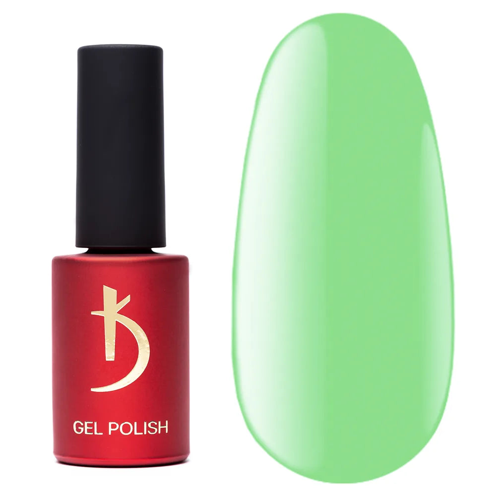 Kodi Professional Green & Yellow GY 50 Gel Polish bottle and color swatch