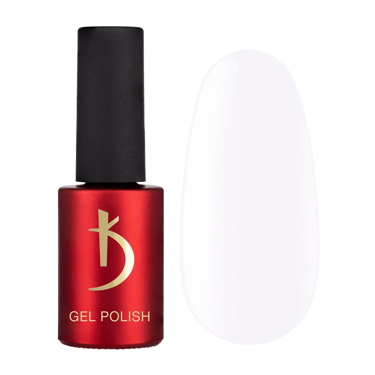 Kodi Professional Black & White BW 01 Gel Polish bottle and color swatch