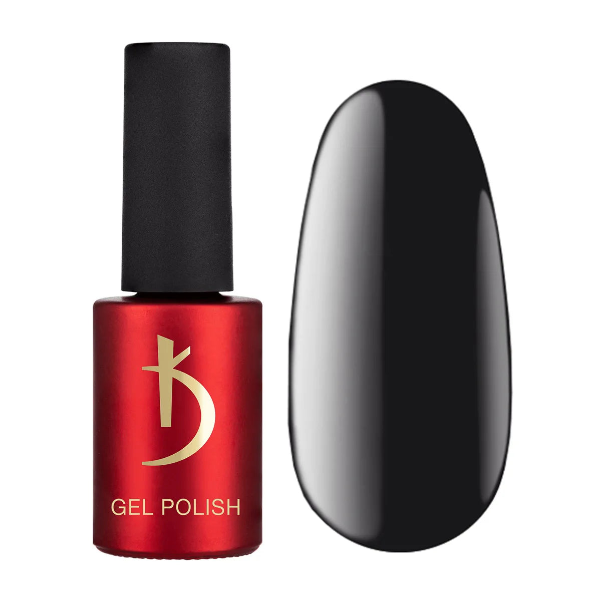 Kodi Professional Black & White BW 100 Gel Polish bottle and color swatch