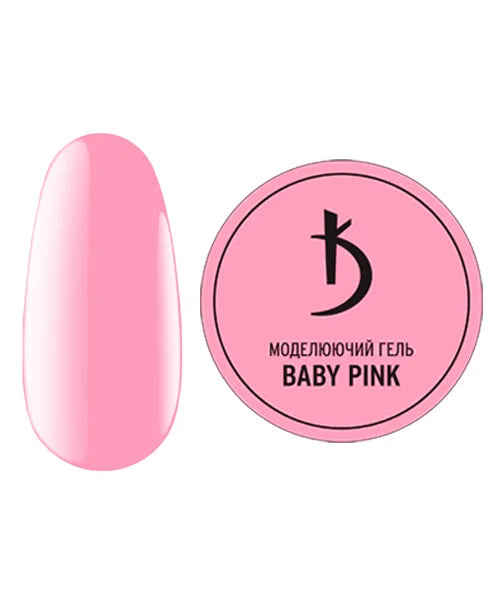 Kodi Professional Build It Up Gel Baby Pink 25ml jar and color swatch