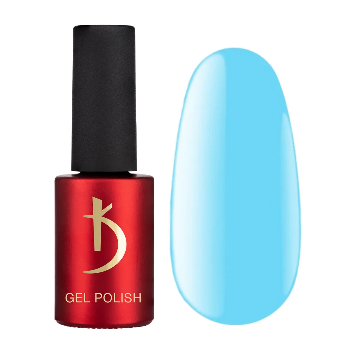Kodi Professional Blue B 115 Gel Polish bottle and color swatch
