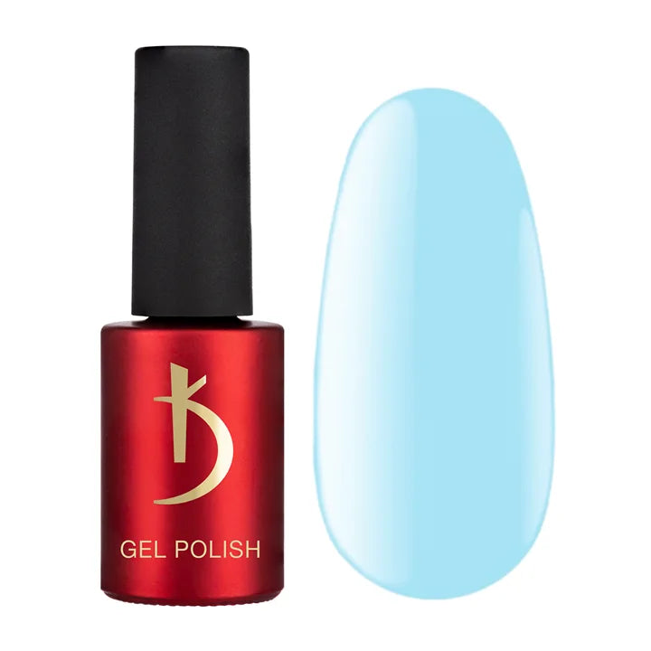 Kodi Professional Blue B 122 Gel Polish bottle and color swatch