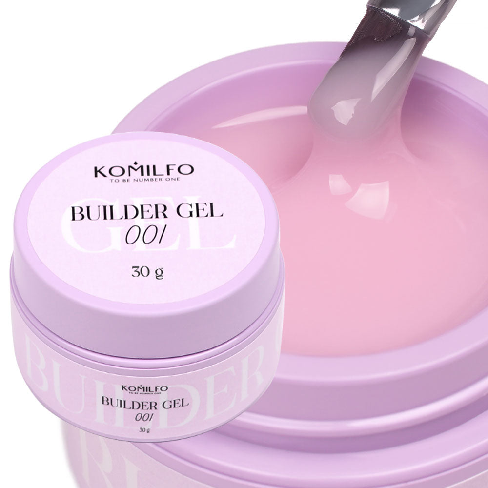KOMILFO Builder Gel professional self-leveling nail extension gel in jar