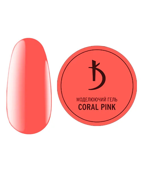 Kodi Professional Build It Up Gel Coral Pink 25ml jar and color swatch