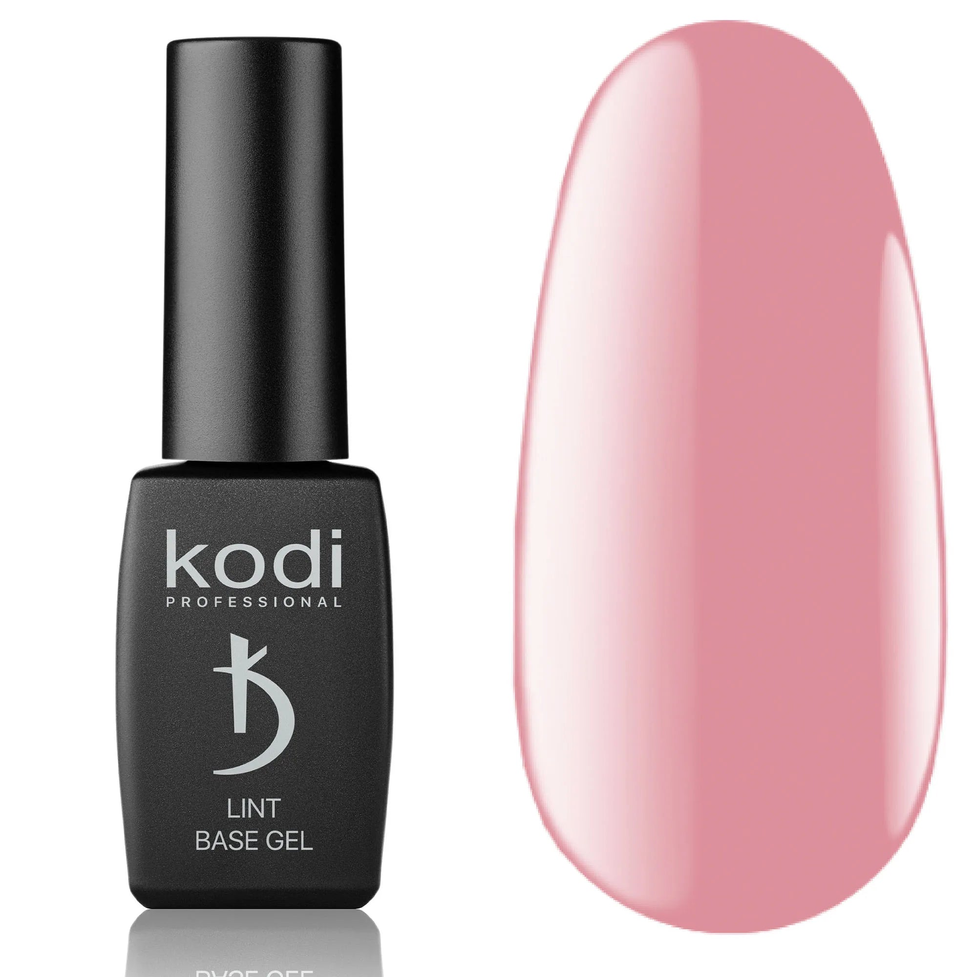 Kodi Professional Lint Base Gel Delicate Rose bottle and nude color swatch