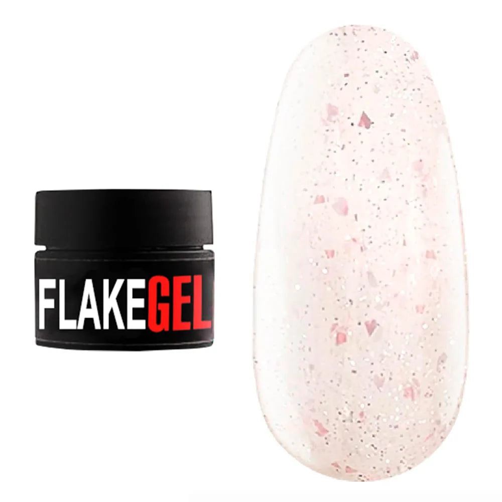 Kodi Professional Flake Gel 01 jar and color swatch