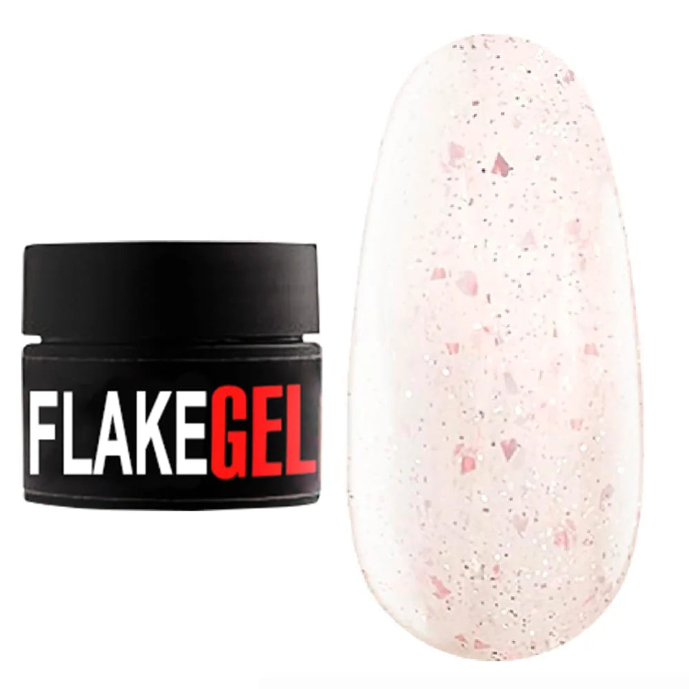 Kodi Professional Flake Gel 01 jar and color swatch