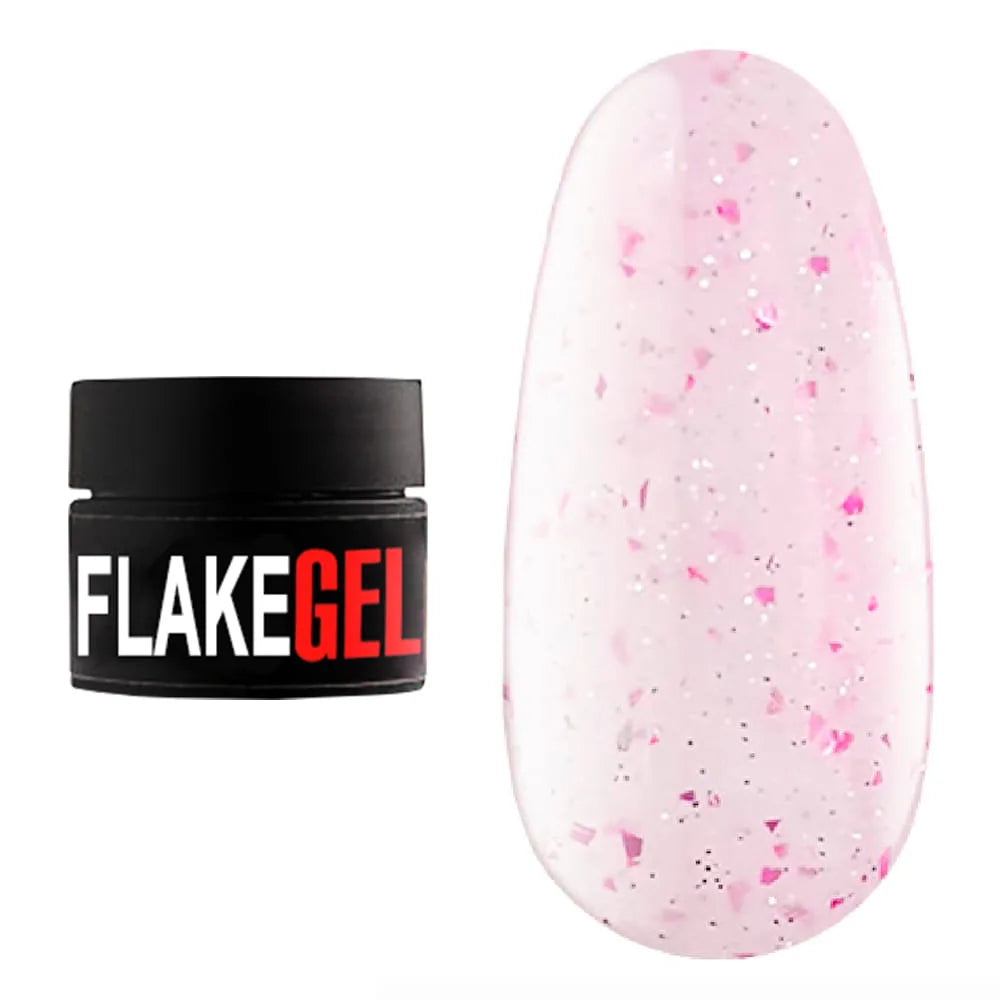 Kodi Professional Flake Gel 02 jar and color swatch