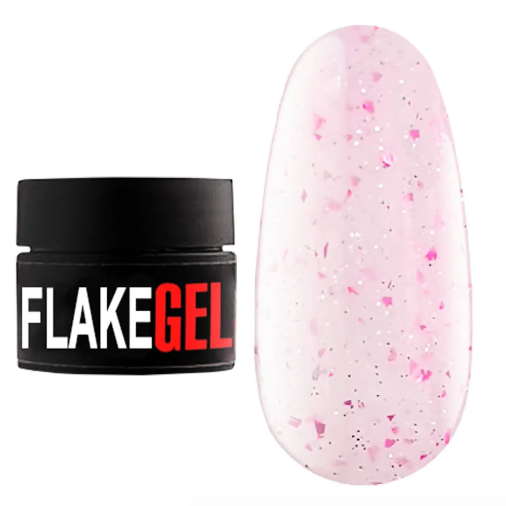 Kodi Professional Flake Gel 02 jar and color swatch