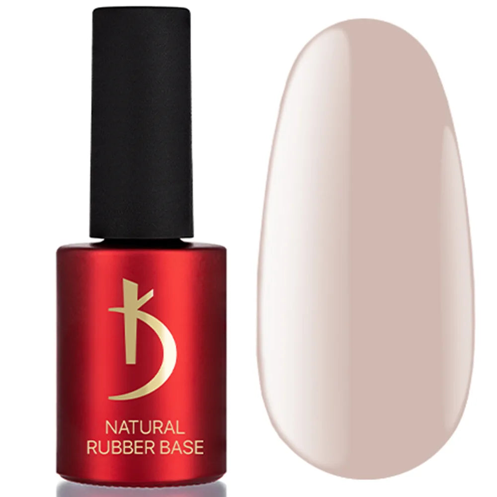 Kodi Professional Natural Rubber Base Ivory bottle and nude color swatch