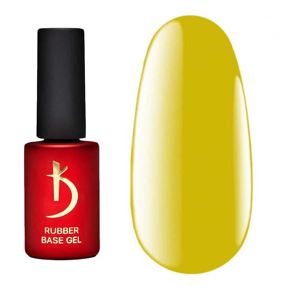 Kodi Professional Color Rubber Base Gel Illuminating bottle and color swatch