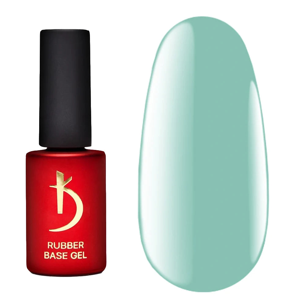 Kodi Professional Color Rubber Base Gel Mint bottle and color swatch
