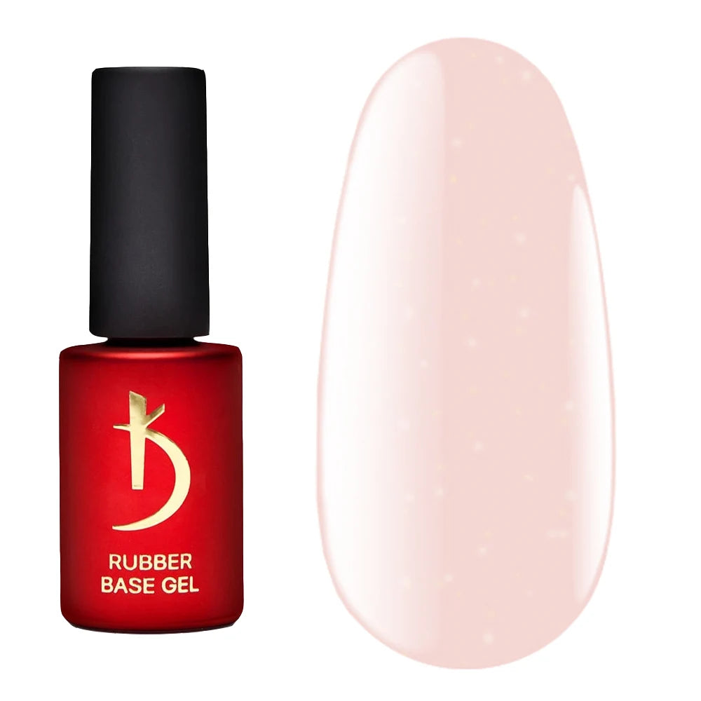 Kodi Professional Color Rubber Base Gel Opal 02 bottle and color swatch
