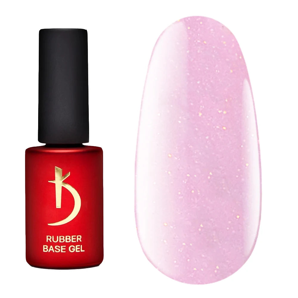 Kodi Professional Color Rubber Base Gel Opal 03 bottle and color swatch
