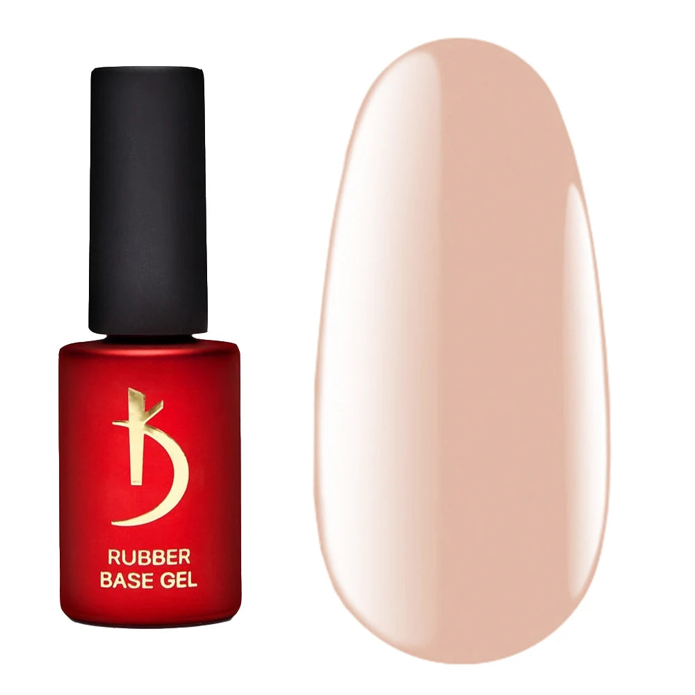 Kodi Professional Color Rubber Base Gel Peach bottle and color swatch