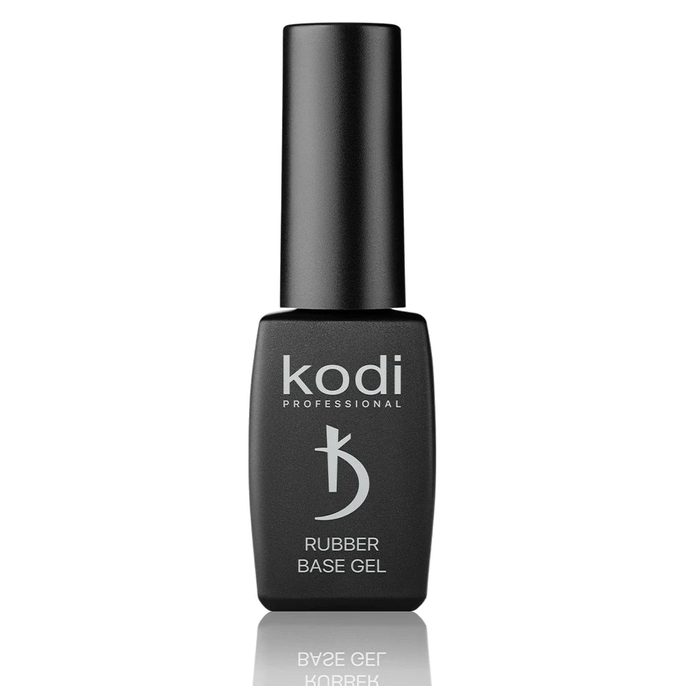 Kodi Professional Rubber Base Gel 8ml bottle and clear rubber base swatch
