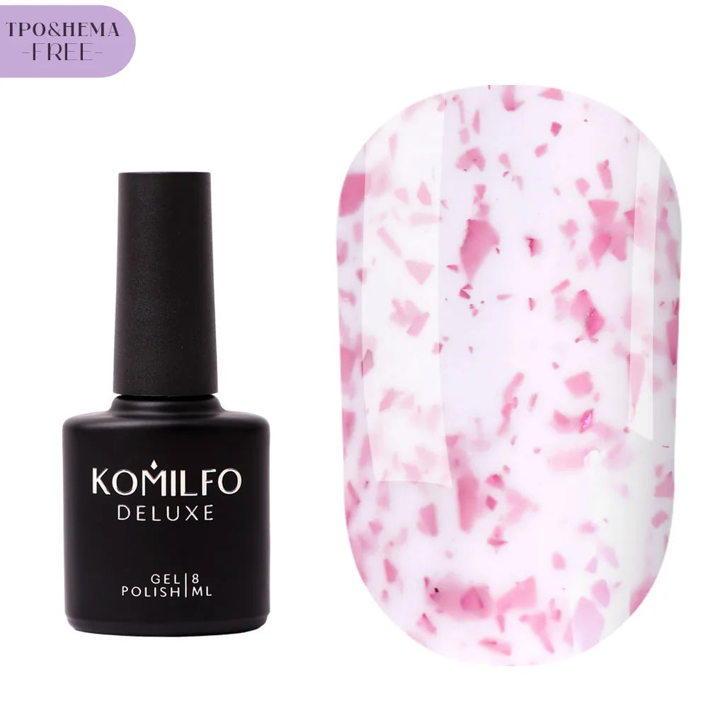 Komilfo Potal Foil Flake Base Gel 8ml HEMA-Free TPO-Free decorative base gel