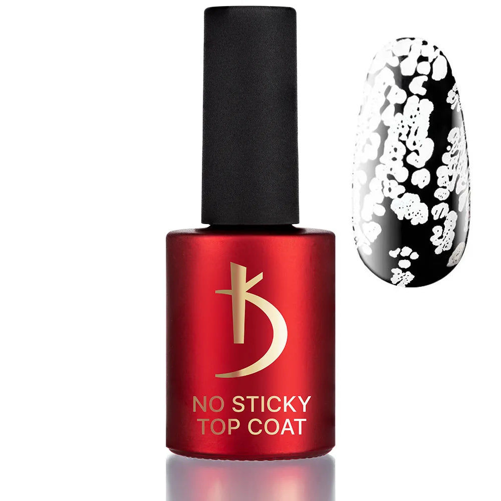 Kodi Professional Lace No Wipe Top Coat 15ml with UV Filters bottle and glossy finish swatch