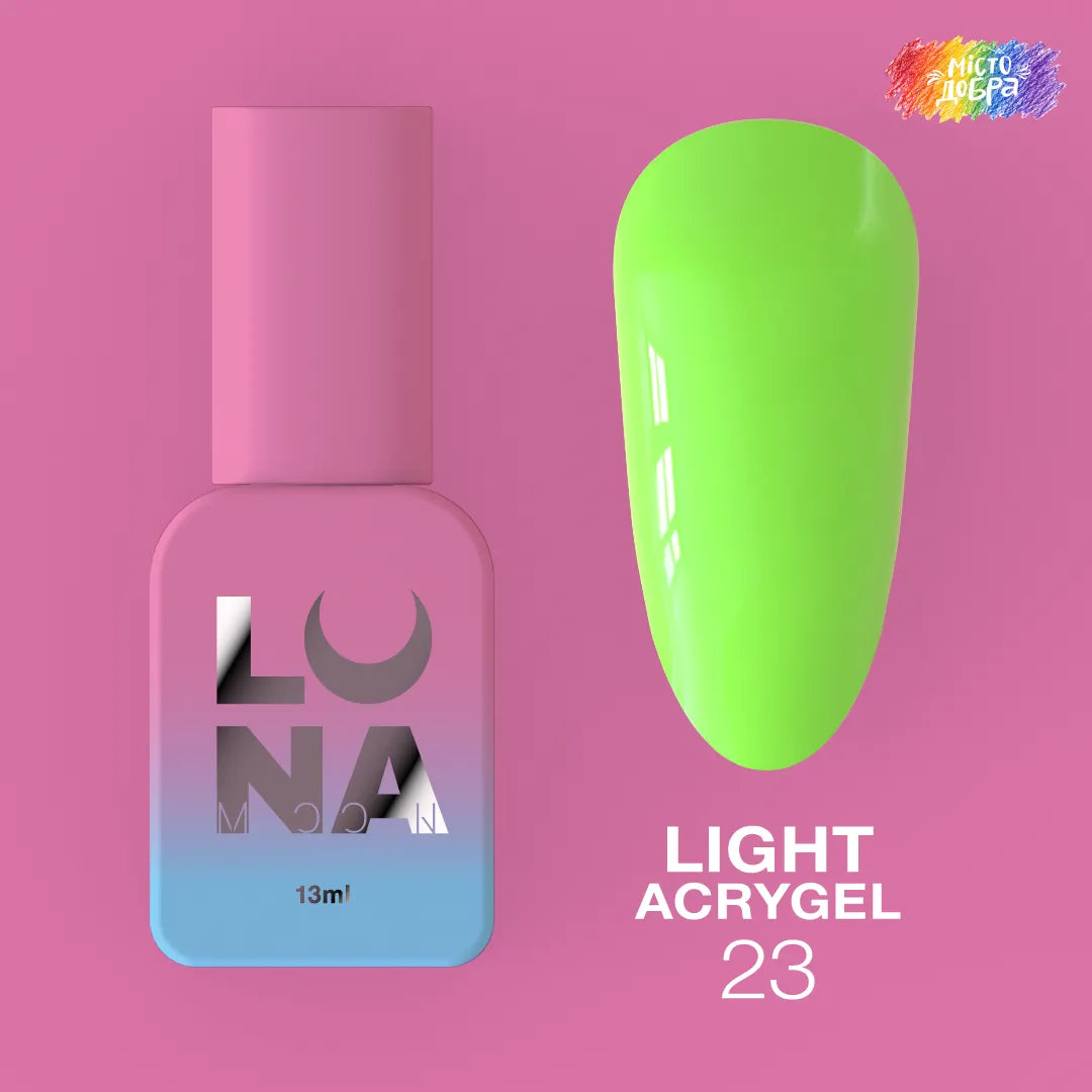 LUNA Light Acrygel 13ml bottle and color swatch
