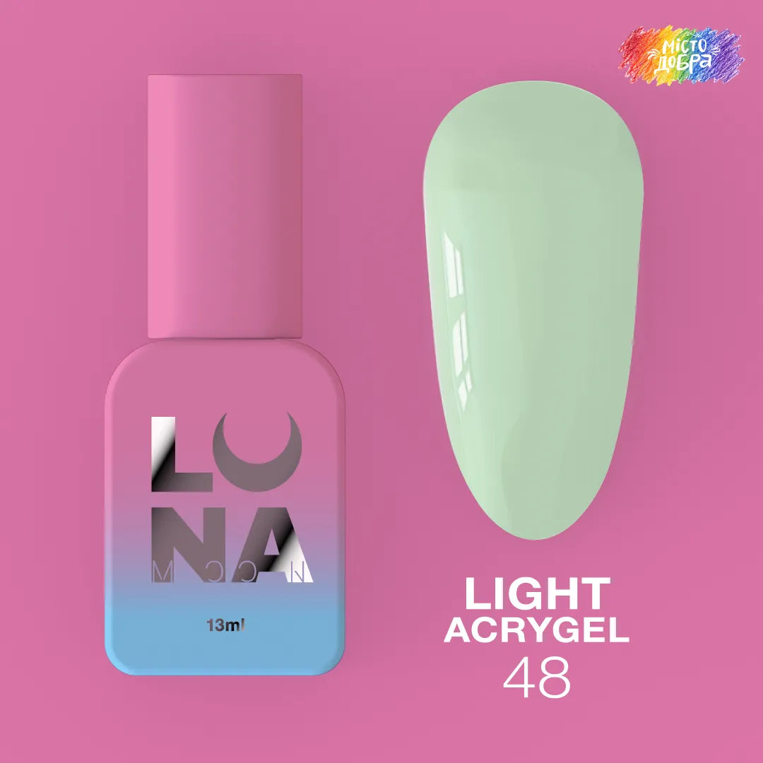 LUNA Light Acrygel 13ml bottle and color swatch