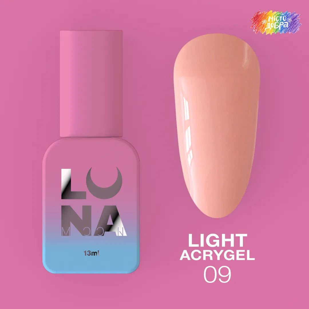 LUNA Light Acrygel 13ml bottle and color swatch