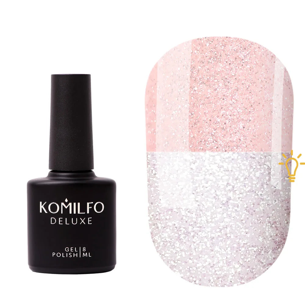 Komilfo Luminous Reflective Base Gel 8ml self-leveling color base with reflective particles