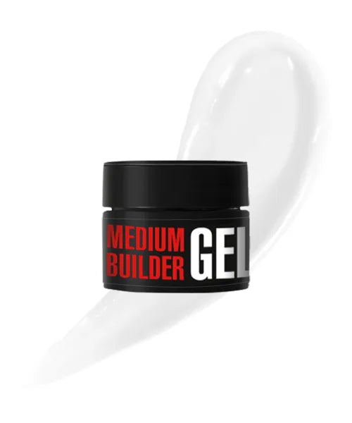 Kodi Professional Medium Builder Gel 01 jar and color swatch