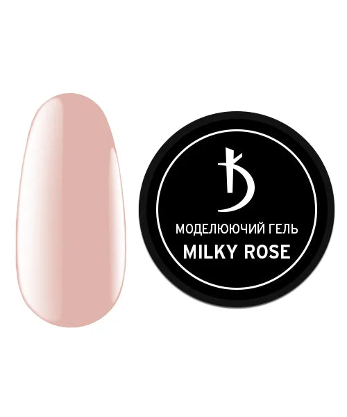 Kodi Professional Build It Up Gel Milky Rose 25ml jar and color swatch