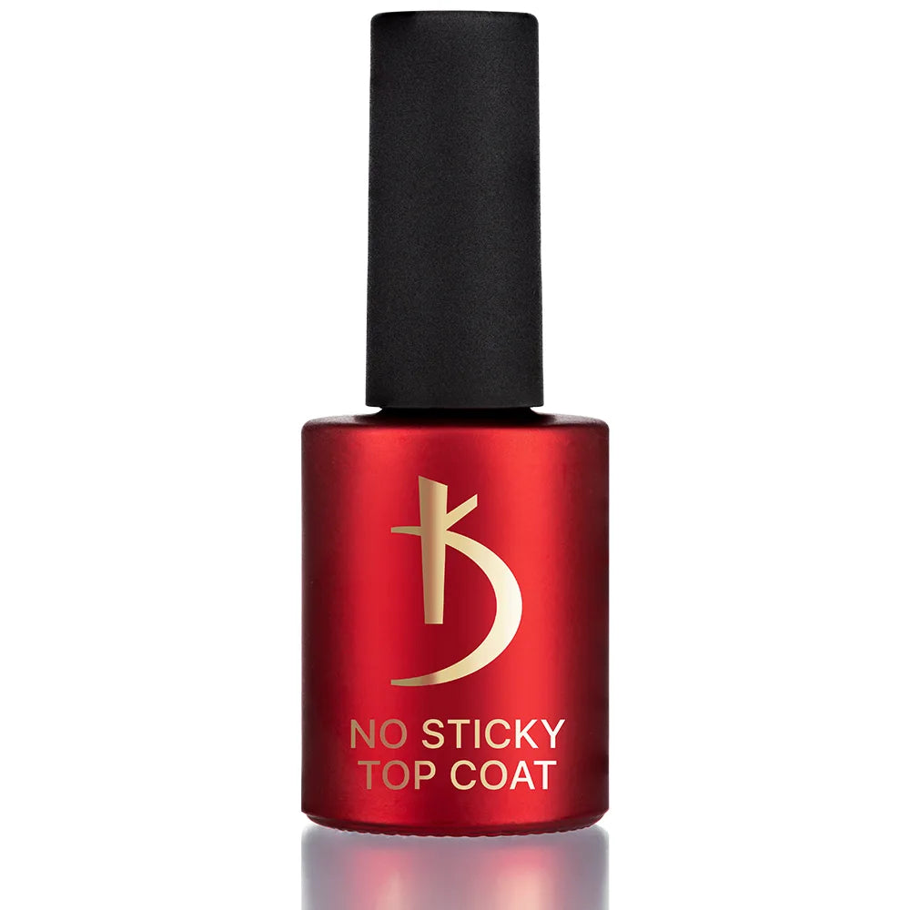 Kodi Professional No Wipe Top Coat 15ml bottle and glossy finish swatch