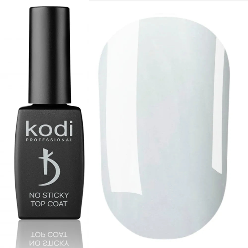 Kodi Professional Milky No Sticky Top Coat 12ml bottle with milky glossy finish