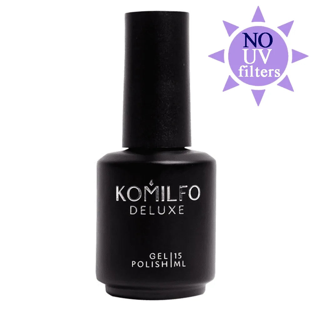 KOMILFO No Wipe Top Coat No Filters HEMA-Free TPO-Free 15ml glossy gel polish top for dark shades