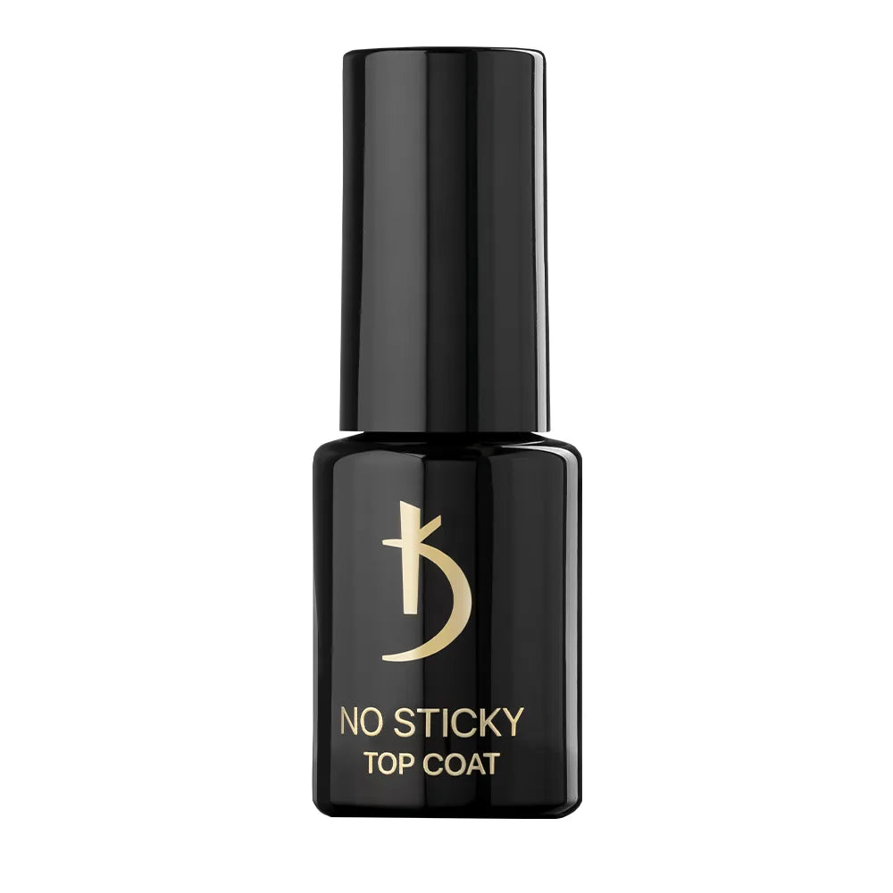 Kodi Professional No Wipe Top Coat 12ml bottle and glossy finish swatch