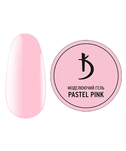 Kodi Professional Build It Up Gel Pastel Pink 25ml jar and color swatch