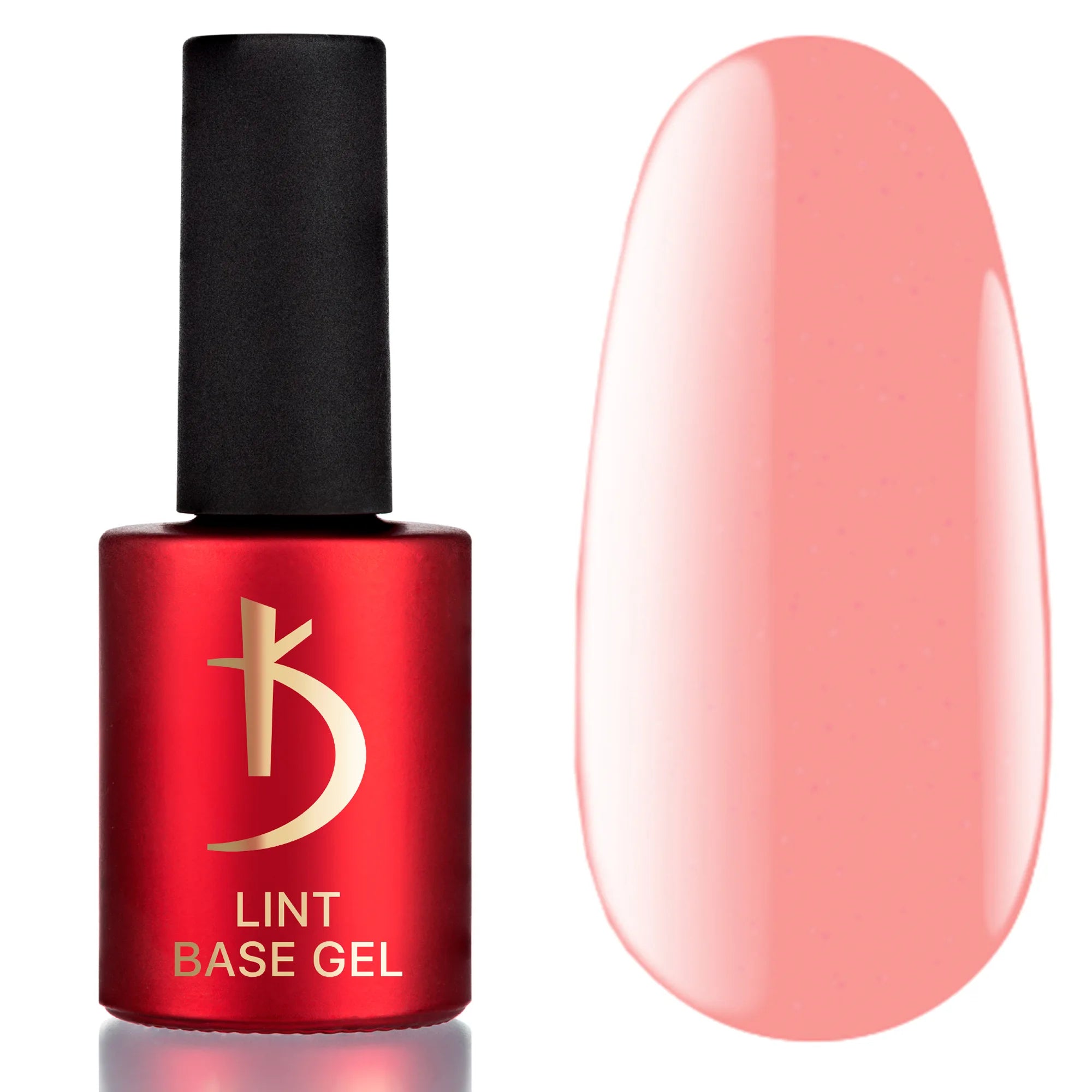 Kodi Professional Lint Base Gel Peach bottle and nude color swatch