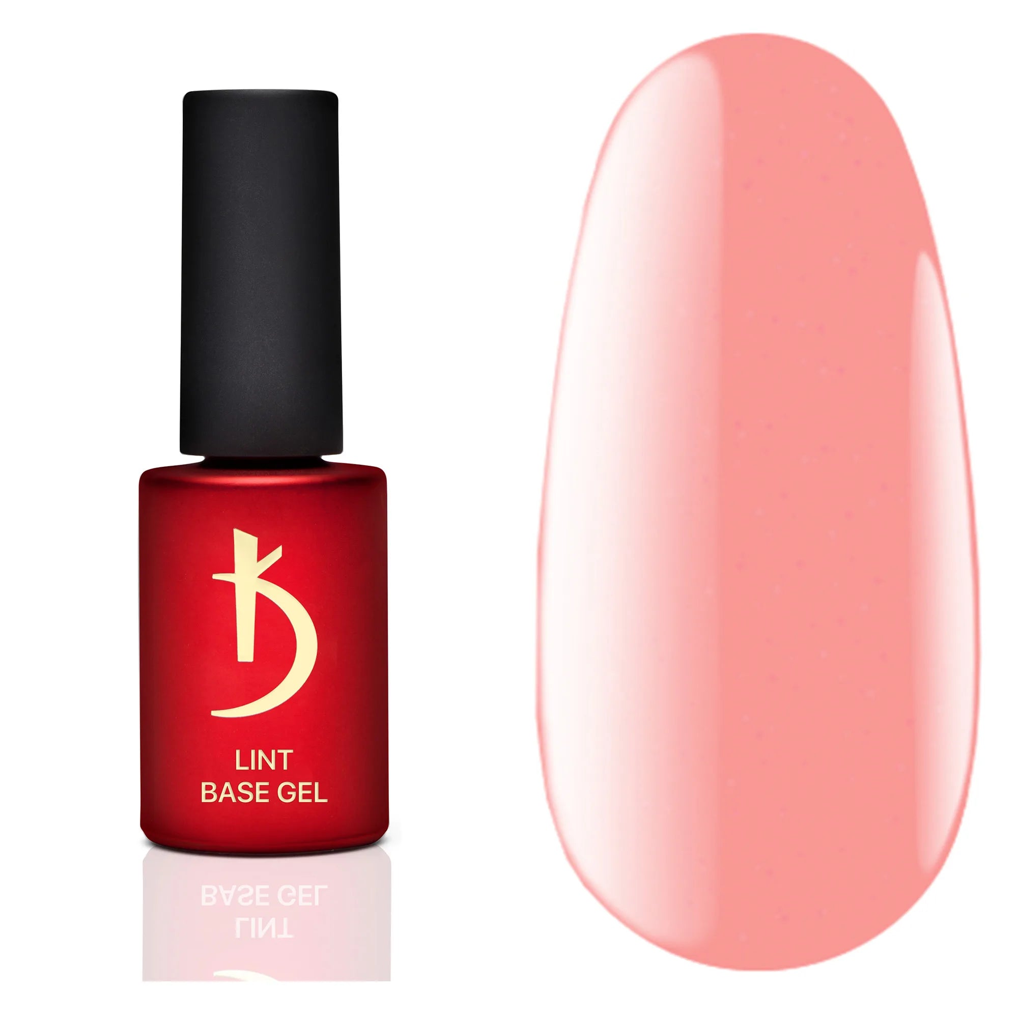Kodi Professional Lint Base Gel Peach bottle and nude color swatch
