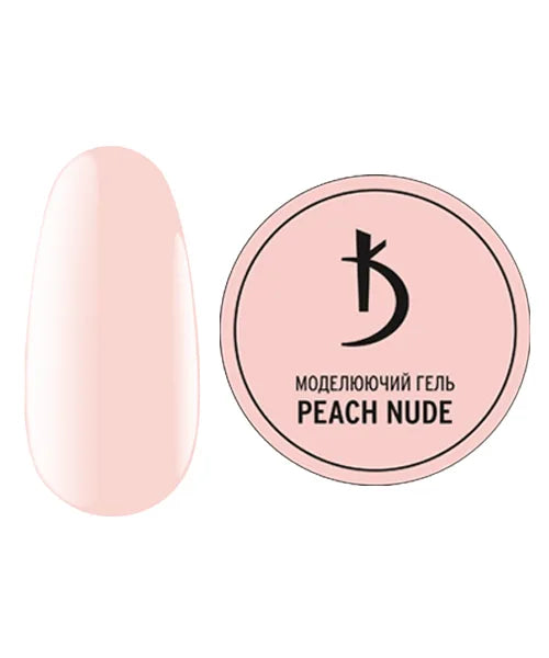 Kodi Professional Build It Up Gel Peach Nude 25ml jar and color swatch