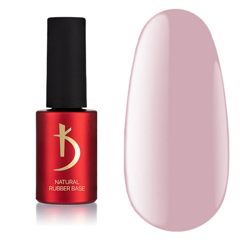 Kodi Professional Natural Rubber Base Pink bottle and nude color swatch