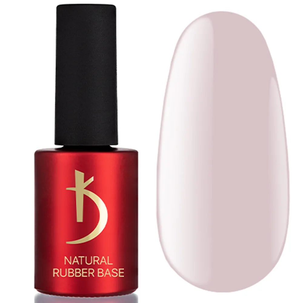 Kodi Professional Natural Rubber Base Pink Ice bottle and nude color swatch