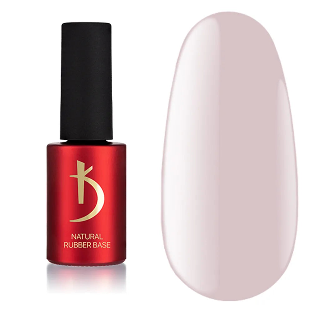 Kodi Professional Natural Rubber Base Pink Ice bottle and nude color swatch